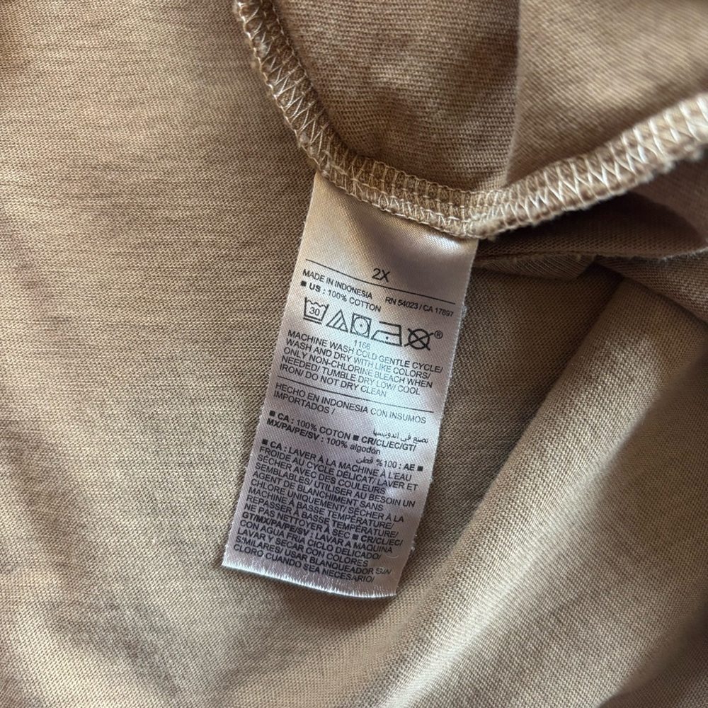 Old Navy Woman’s 2X EveryWear Puff Sleeve Top In Spiced Saffron - Picture 5 of 5